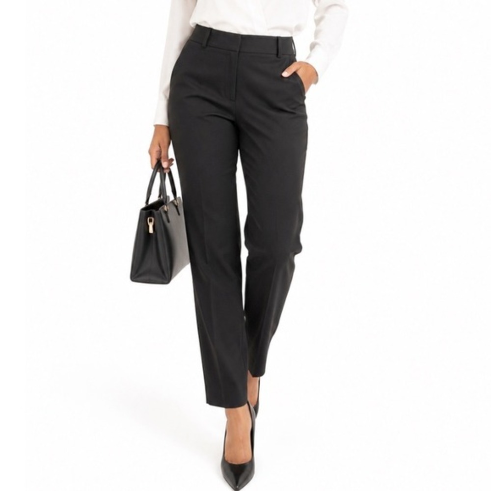 Loft Julie Black Straight Leg Dress Pants 6T Professional Trousers Career 67-32
